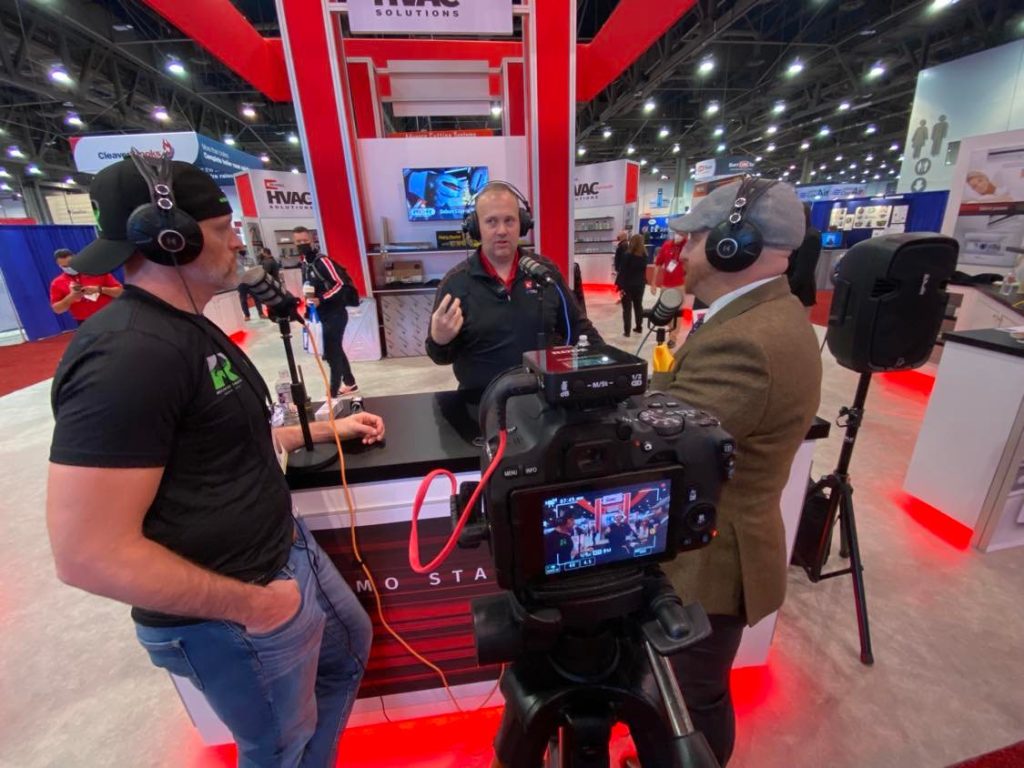 Recording the show live at AHRexpo 2022